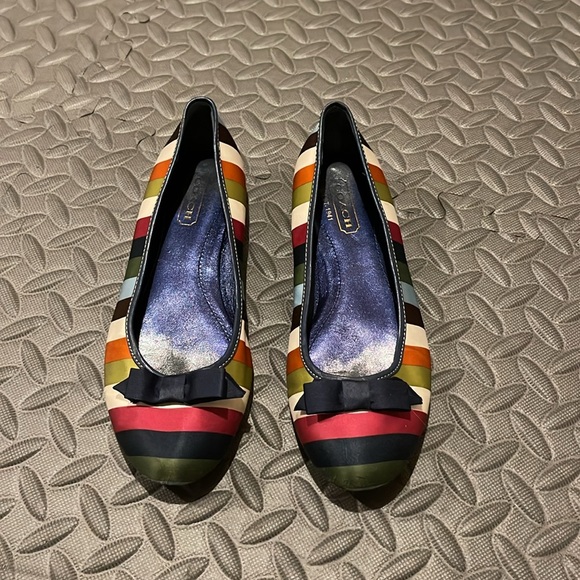 Coach Striped Legacy Ballet Flat Size 7 - Picture 2 of 6